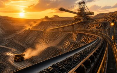 Conveyor belt in mining reduces costs and moves more ore.