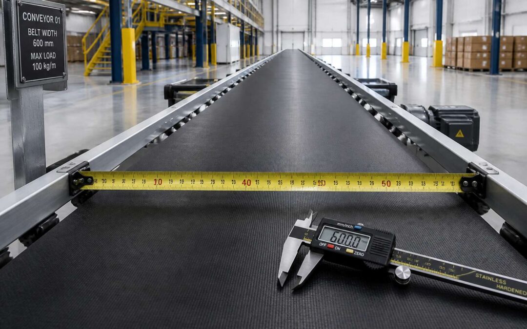 Conveyor belt dimensions guide for accurate sizing and selection.