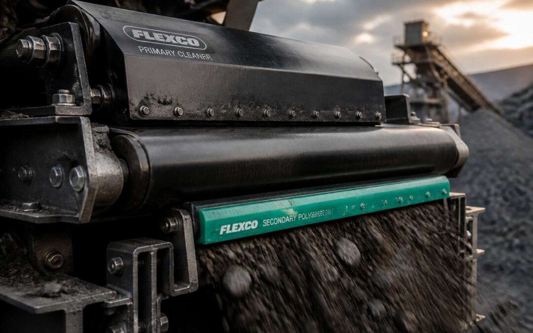 Conveyor belt scrapers reduce carryback and extend belt life.
